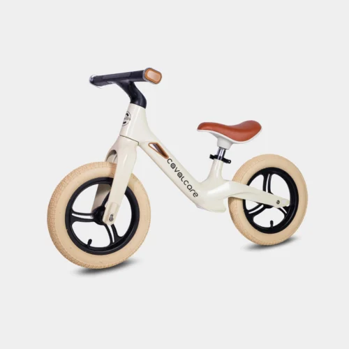 Nowoczesny rowerek biegowy z oświetleniem LED Cavalcare Lunare w kolorze beżowym dla dziewczynki i dla chłopca